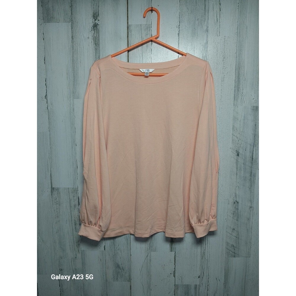 Time And Tru Split Sleeve Top Size XL Orange